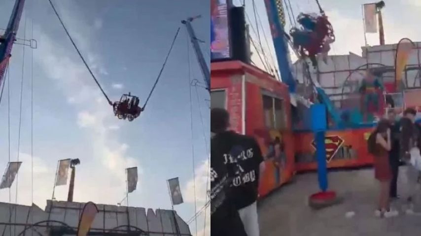 SUSTO! Cabo se solta em brinquedo de parque e quatro crianças ficam feridas na Espanha