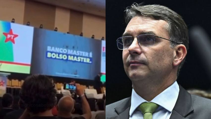 VÍDEO: PT chama Flávio de corrupto e senador reage após slogan 'Banco Master é Bolso Master'
