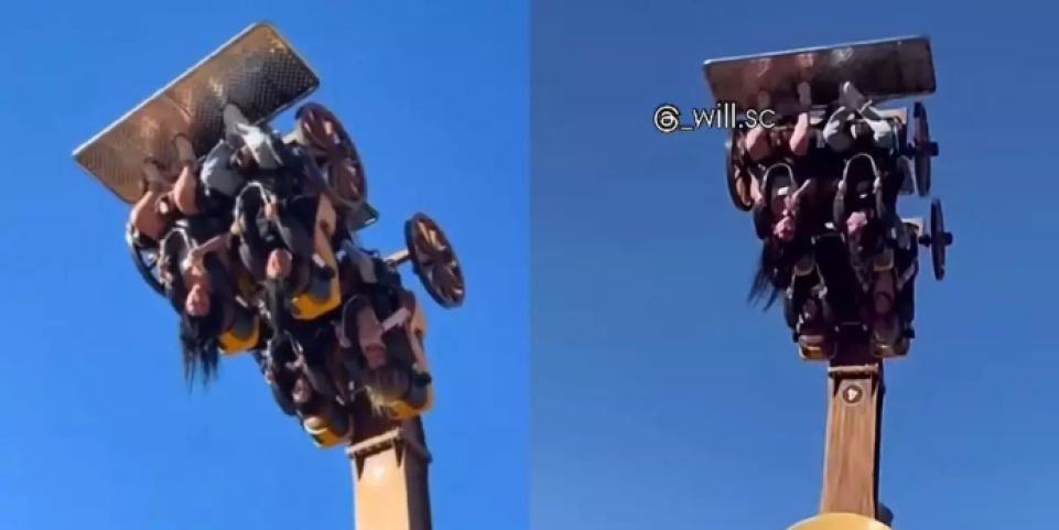 (VÍDEO) Visitantes ficam presos de cabeça para baixo após queda de energia no Beto Carrero World
