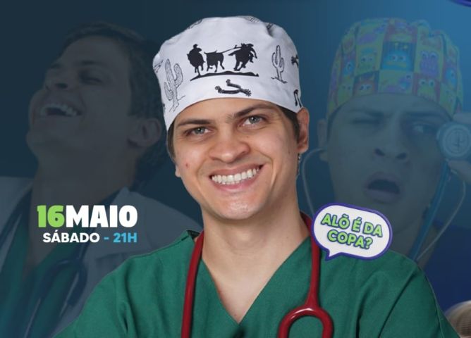 Dr. Vini traz humor sobre medicina e vida adulta ao Rilário Comedy Club, em Tubarão