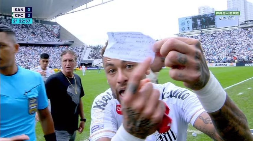 Santos pede anulação de jogo contra o Coritiba por caso envolvendo Neymar