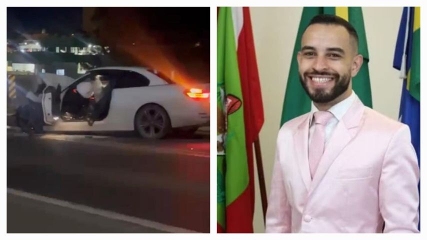 Após perseguição policial, vice-prefeito de Lages sofre grave acidente na BR-116