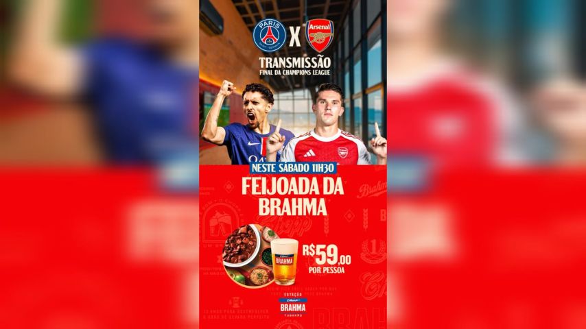 Estação Chopp Brahma Tubarão promove feijoada com transmissão da final da Champions League neste sábado