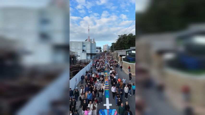Corpus Christi reúne fiéis em manifestação de fé pelas ruas de Tubarão