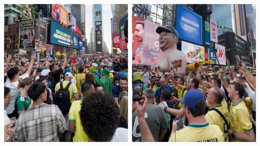VÍDEO: Nova York vira Brasil diante da festa de torcedores brasileiros