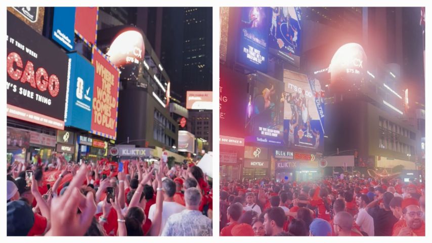 VÍDEO: Torcida do Marrocos toma conta da Times Square antes de confronto contra o Brasil