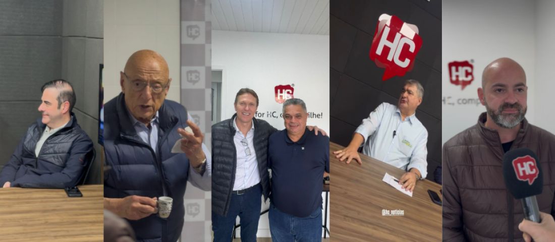 (Vídeo) HC recebe pré-candidatos ao Governo do Estado, ao Senado e à Alesc em visita de cortesia