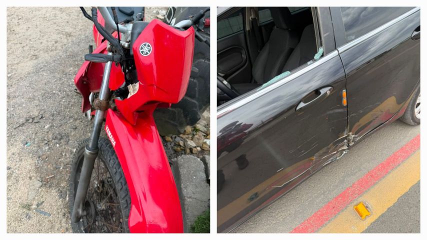 Colisão entre carro e moto deixa um homem ferido em Jaguaruna
