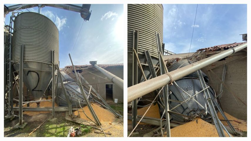 Trabalhador fica ferido após desabamento de silo em empresa de São Ludgero