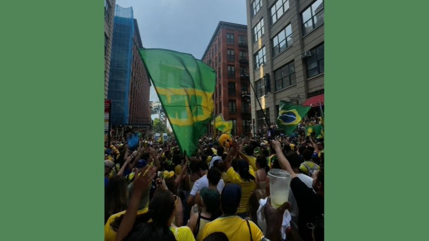 Torcida do Brasil agita Nova York antes de decisão contra a Noruega