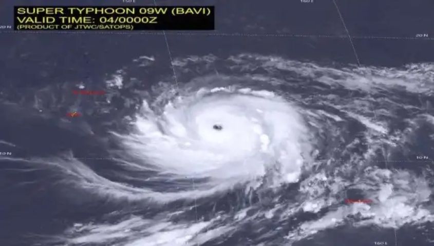 “Monstro” tropical, Supertufão Bavi alcança categoria 5, com ventos que podem superar 340 km/h 
