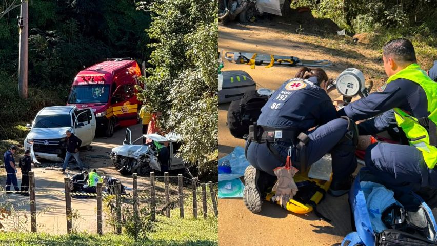 Motorista morre após ficar encarcerado após colisão em Cocal do Sul