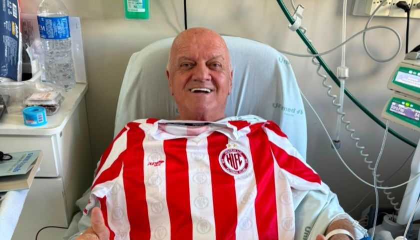No aniversário de 76 anos, Olavio Falchetti se recupera de infarto e já pergunta se poderá ir ao clássico entre Hercílio e Tubarão
