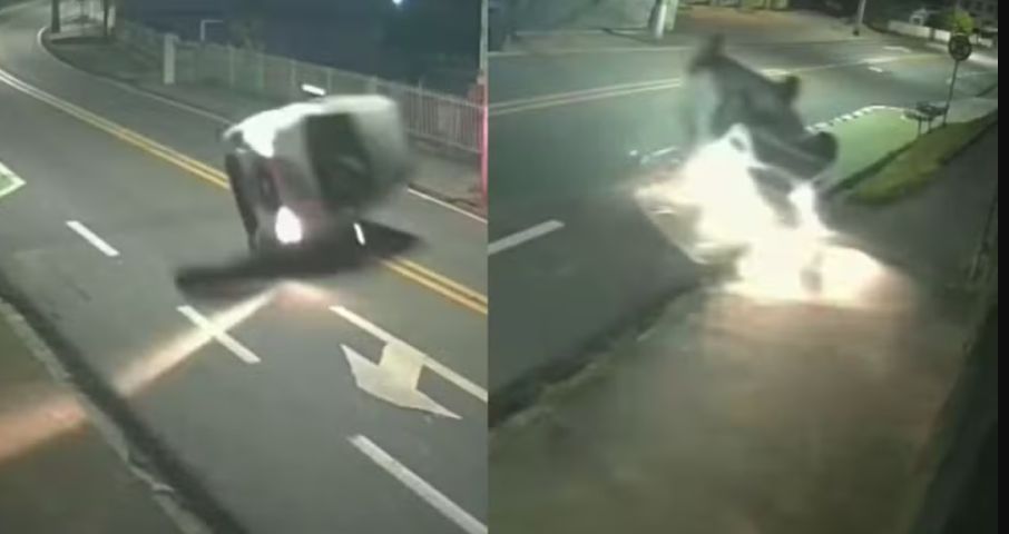 Motorista que capotou carro e seguiu viagem normalmente em SC recusou teste do bafômetro