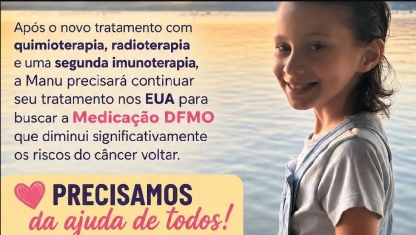 (Vídeo) Campanha em Tubarão busca arrecadar R$ 150 mil para tratamento de menina com câncer raro