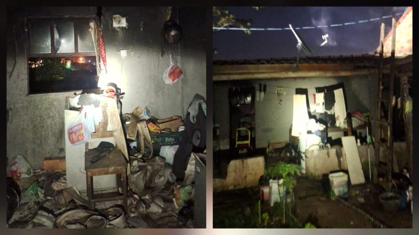 Incêndio destrói quarto de residência e mobiliza bombeiros em Braço do Norte