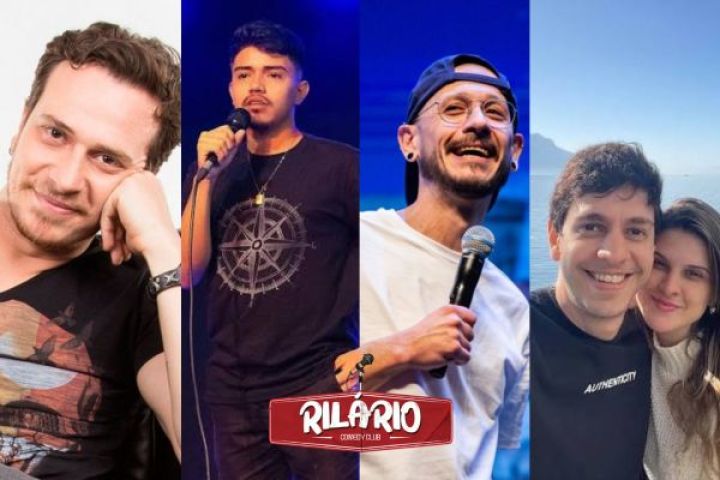 Cambota, Willian de Oliveira, Marcito Castro e o casal Thiago Pardal e Ellen se apresentam nesta semana no Rilário