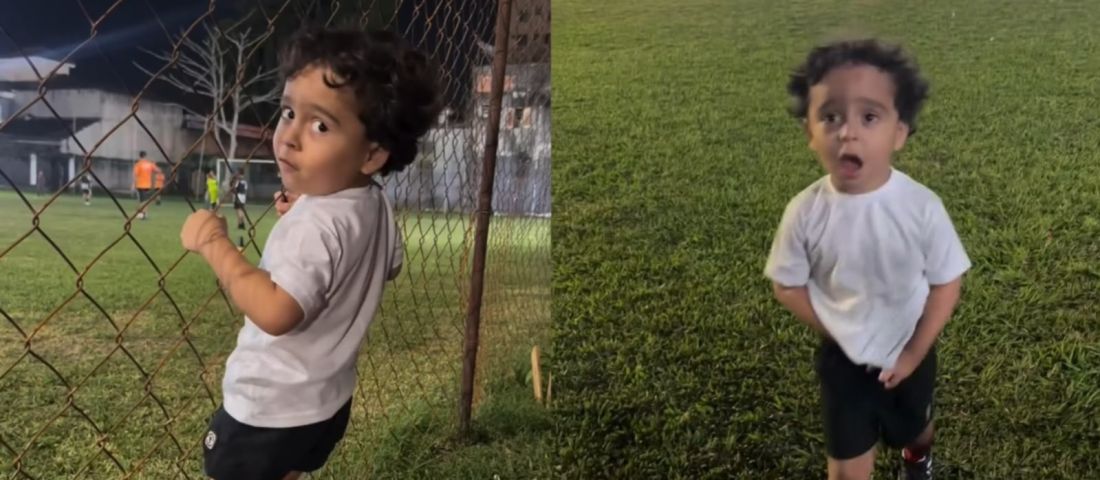 Necessidade urgente interrompe treino de menino e vídeo viraliza; ASSISTA