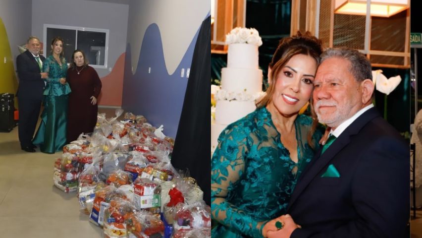 Casal de Capivari de Baixo troca presentes de 40 anos de casamento por doação de cestas básicas ao CEACA