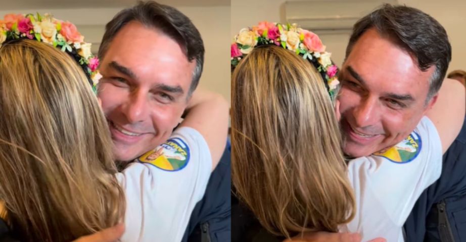 Vice definido? Flávio Bolsonaro e Júlia Zanatta chegam a ‘acordo’ durante convenção do PL em SC