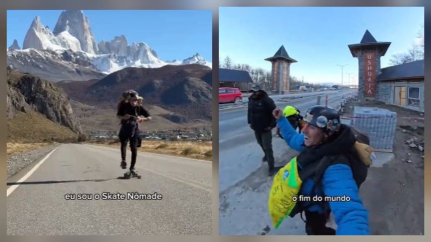 Jovem “skate nômade” viraliza nas redes sociais ao percorrer mais de 6500 km de skate