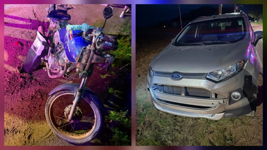 Motociclista de 60 anos fica ferido após colisão com carro em Jaguaruna