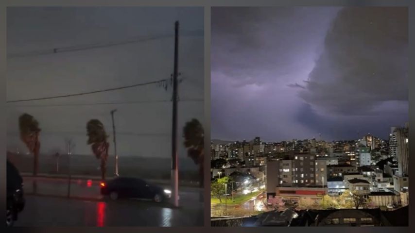 Porto Alegre registra temporal com ventos acima de 120 km/h na noite desta quinta (06)