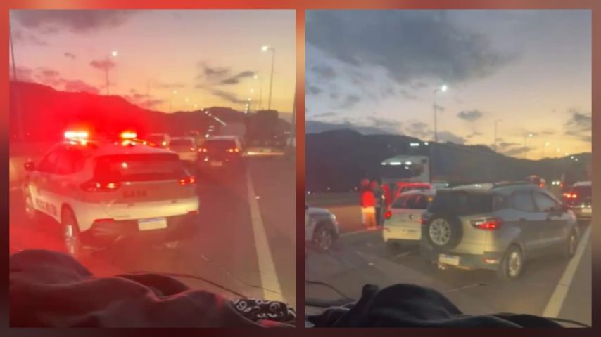 VÍDEO: Motociclista morre após acidente na Ponte Anita Garibaldi, em Laguna