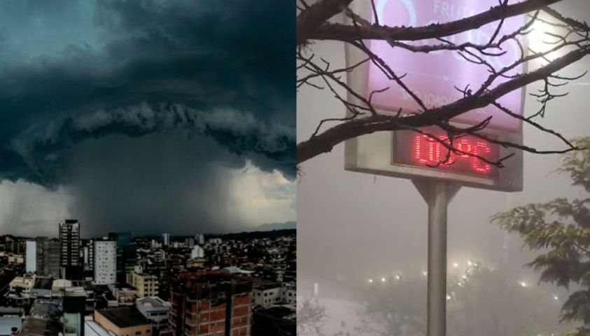 Ciclone bomba se afasta e semana começa com frio intenso no Sul e Sudeste