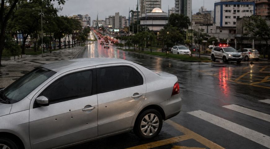 Homem atira em carro no Centro de Tubarão e é preso por tentativa de homicídio