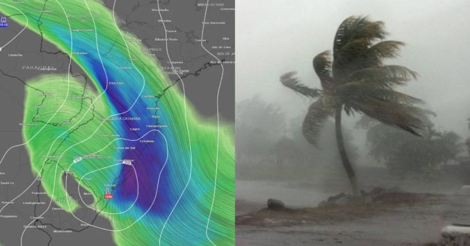 Após veranico, ciclone extratropical provoca ventos de até 100 km/h em Santa Catarina