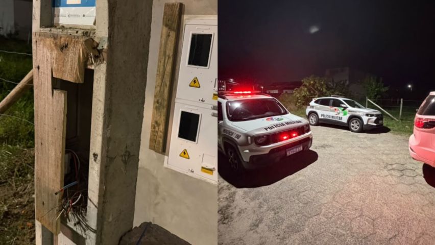 Trio é preso após furtar fiação elétrica de obra e tentar fugir em Tubarão