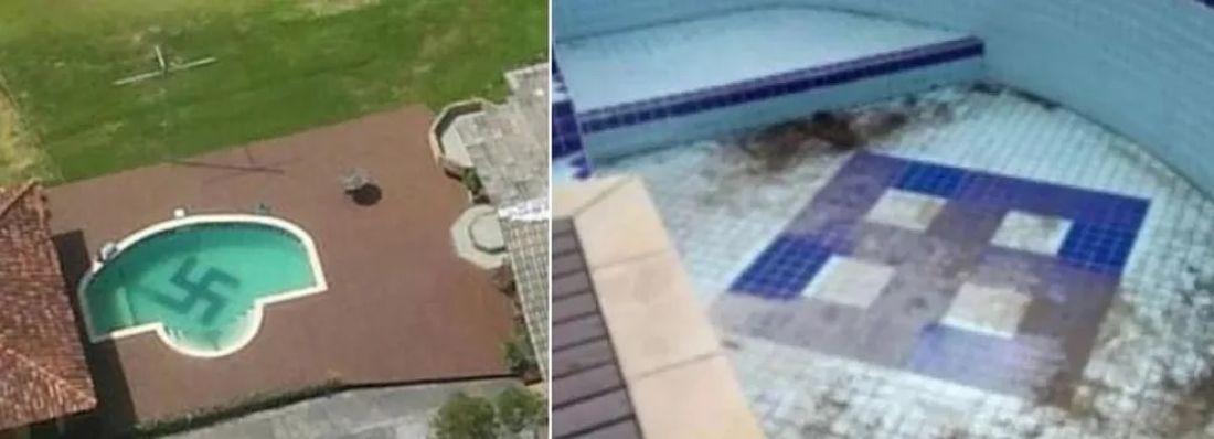 Piscina com suástica de professor que batizou filho de Adolf tem inquérito arquivado em Pomerode