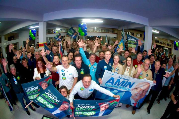 Delegado Jorge Koch reúne mais de 500 lideranças em encontro regional da Amurel em Braço do Norte