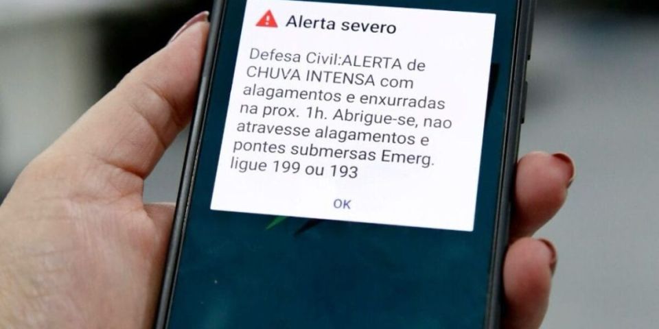 Defesa Civil relata instabilidade na plataforma de envio de alertas climáticos