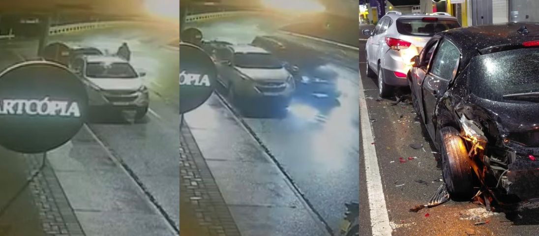 Atualização: jovem quase foi atropelado por motorista que bateu em carro e fugiu em Tubarão; VÍDEO