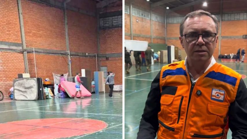 (Vídeo) Rio sobe 7 centímetros por hora e famílias começam a deixar casas com ajuda do Exército em SC