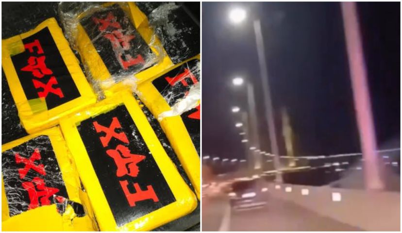 (Vídeo) Perseguição alucinante na BR-101 entre Imbituba e Laguna termina com 5 kg de cocaína apreendidos