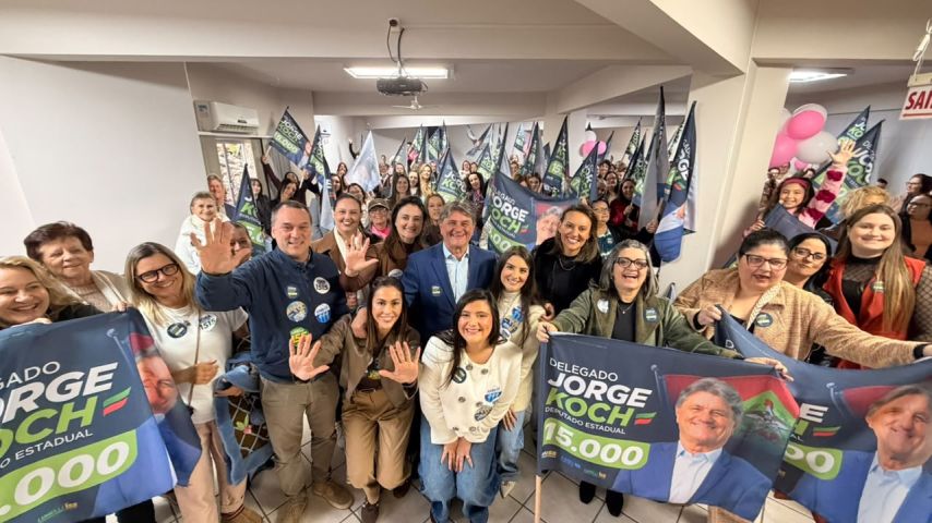 Jorge Koch reúne mais de 200 mulheres em Orleans e apresenta pautas para candidatura à Alesc