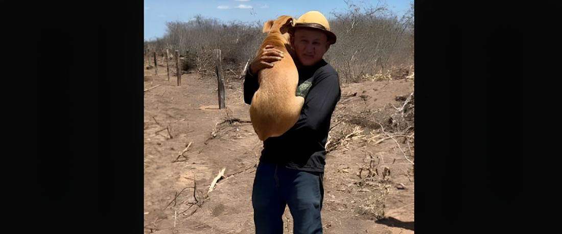 (Vídeo) Homem enfrenta sol de 40ºC carregando cachorro no colo e vídeo viraliza no Piauí