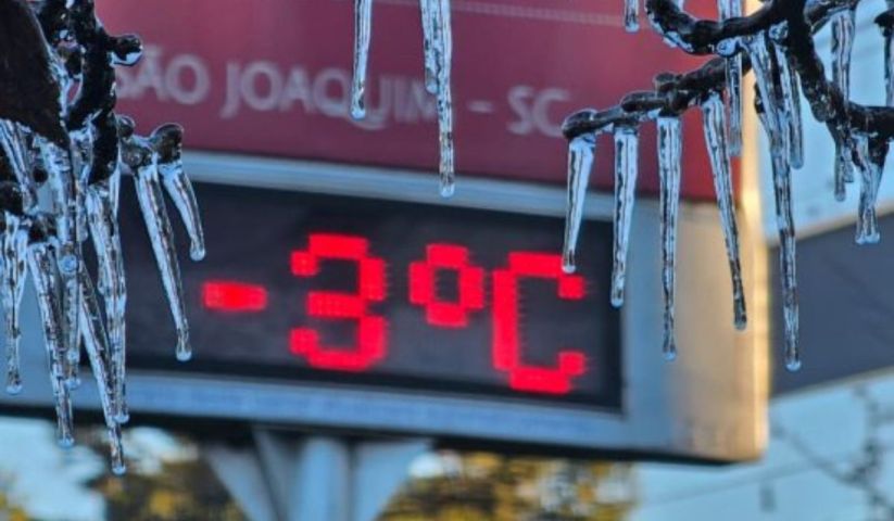Massa de ar polar avança por 7 estados nas próximas horas, provoca frio de -3°C e risco de geadas; veja onde o frio será mais intenso
