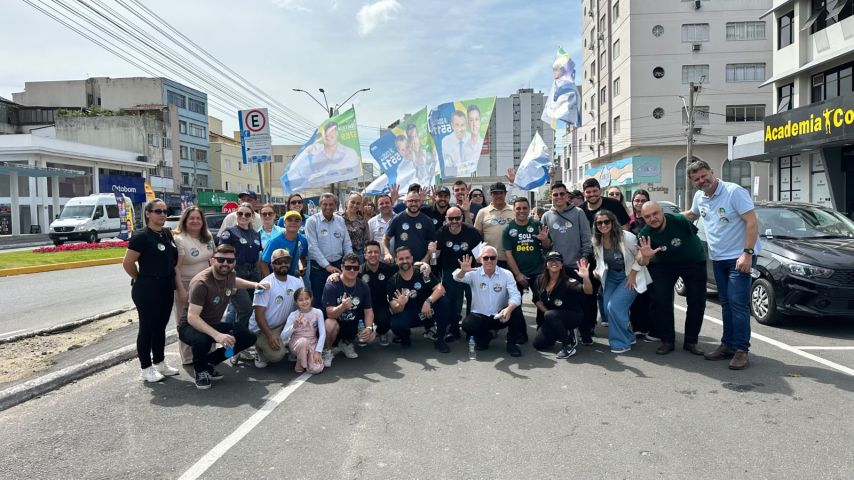 Campanha de Beto e Julio toma as ruas de Tubarão nesta sexta-feira, 18