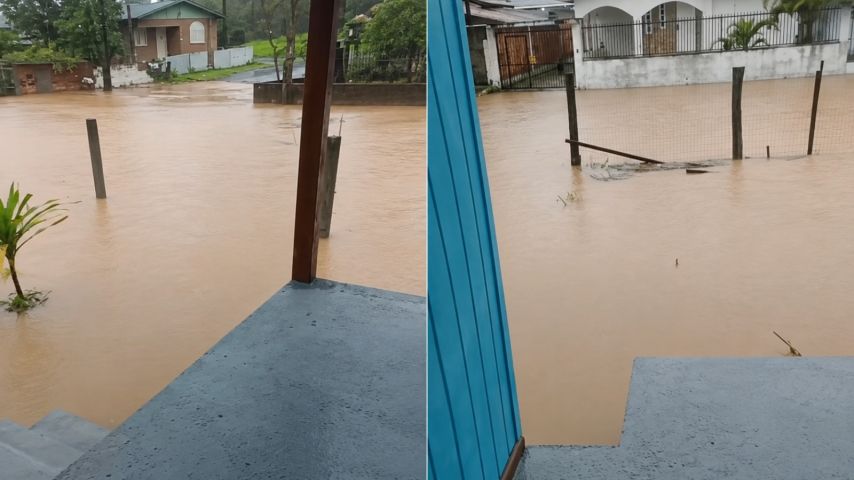 Chuvas intensas ultrapassam 100 milímetros em seis horas e provocam alagamentos em Criciúma