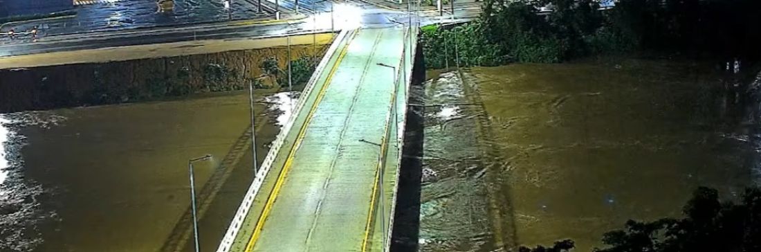 Chuva diminui, Rio Tubarão ainda deve subir, mas baixa em Pedras Grandes traz alívio; VÍDEO
