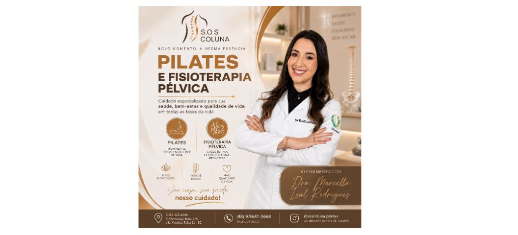 Sob nova direção, S.O.S Coluna amplia atendimento com pilates e fisioterapia pélvica em Tubarão
