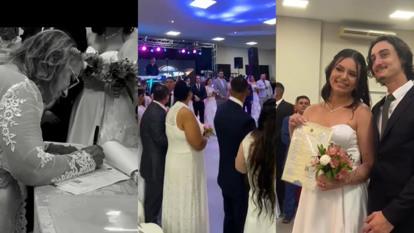 Instituto Nossa Família realiza casamento coletivo e une 30 casais em Tubarão
