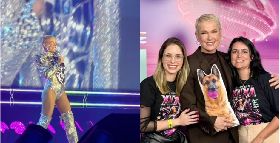 Tutora de pet influencer de Laguna realiza sonho e conhece a Xuxa após show em Curitiba