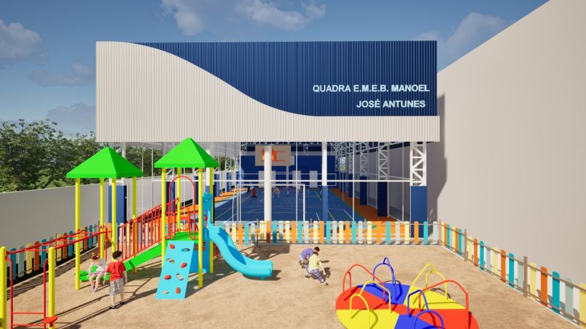 Prefeitura abre licitação para construir quadra coberta na EMEB Manoel José Antunes, em Tubarão