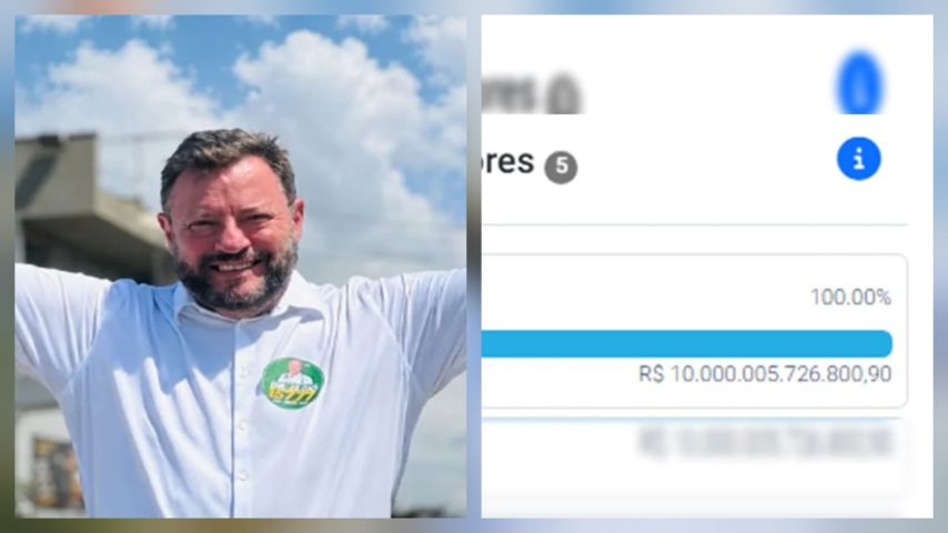 Doação de R$ 10 trilhões à campanha de candidato a deputado estadual em Santa Catarina é registrada pelo TSE