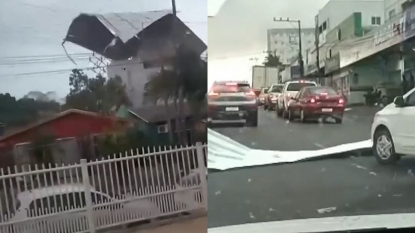 Temporal com chuva forte, vento e granizo atinge Chapecó nesta quinta-feira (08)